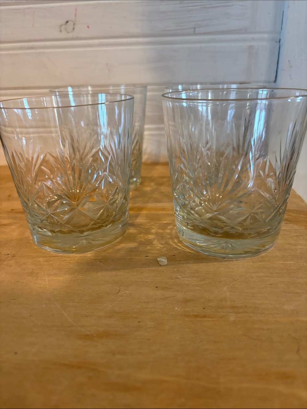 Crystal Cut Whiskey Glasses - Clear (Set of 4)